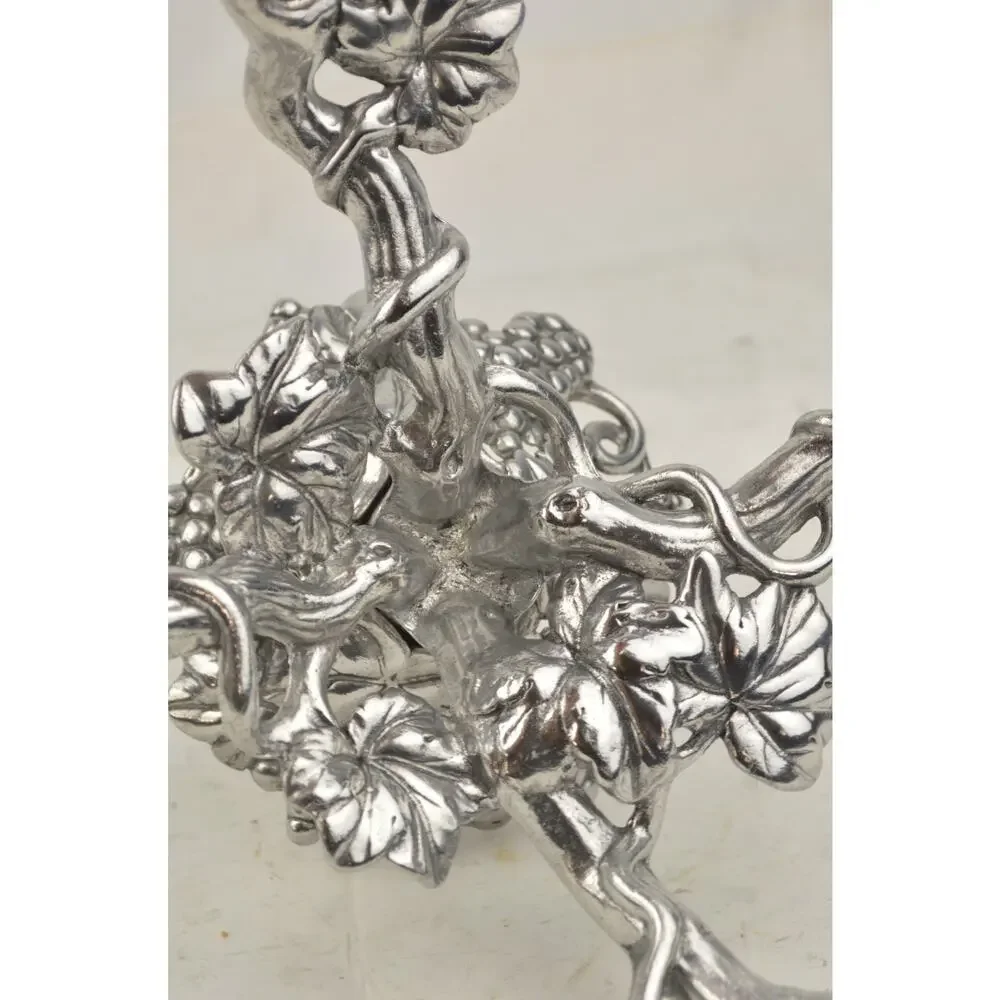 Vintage Arthur Court Aluminum Grape Grapevine Bowl Holder Stand Replacement